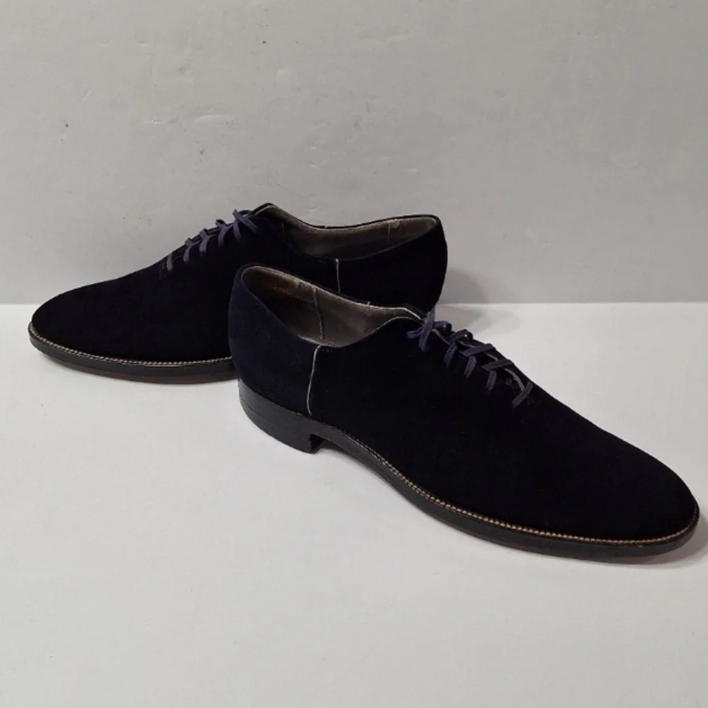 British Walkers Men’s Black Suede Oxford Dress Shoes Size 12 AA (Narrow)